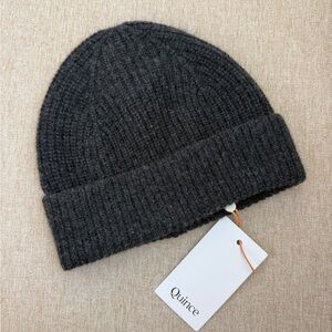 Quince Cashmere Ribbed Beanie